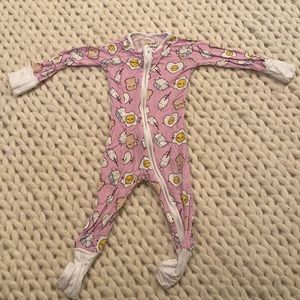Little sleepies breakfast club pajama print one piece zip up